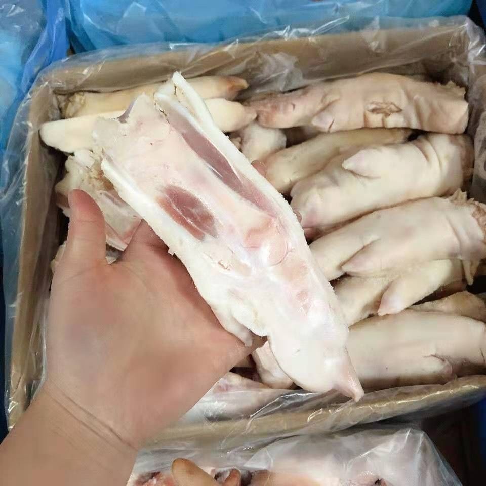 批发新鲜冷冻猪蹄猪手开片猪手劈开猪蹄干净毛重20斤卤菜饭店食堂江浙
