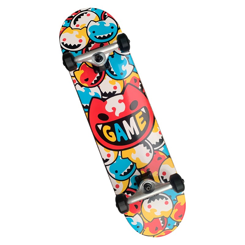 滑板双翘长板定制兰加猫猫实也历挂件钥匙扣大滑板正面砂纸方块reki历