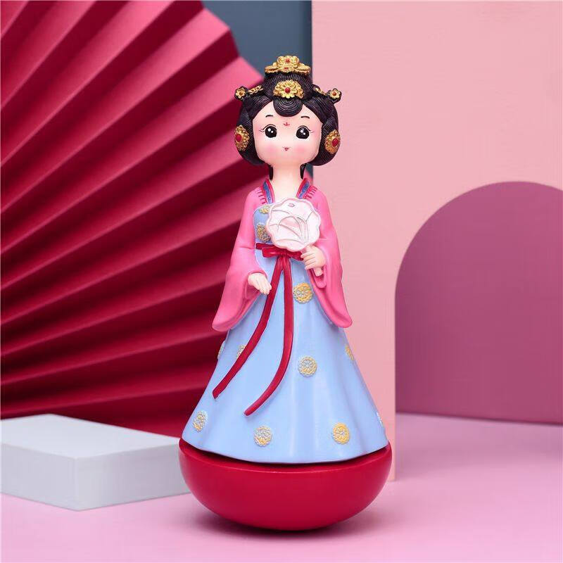 大唐不夜城不倒翁小姐姐同款人遇摆件西安纪念品娃娃送老外礼品10883a