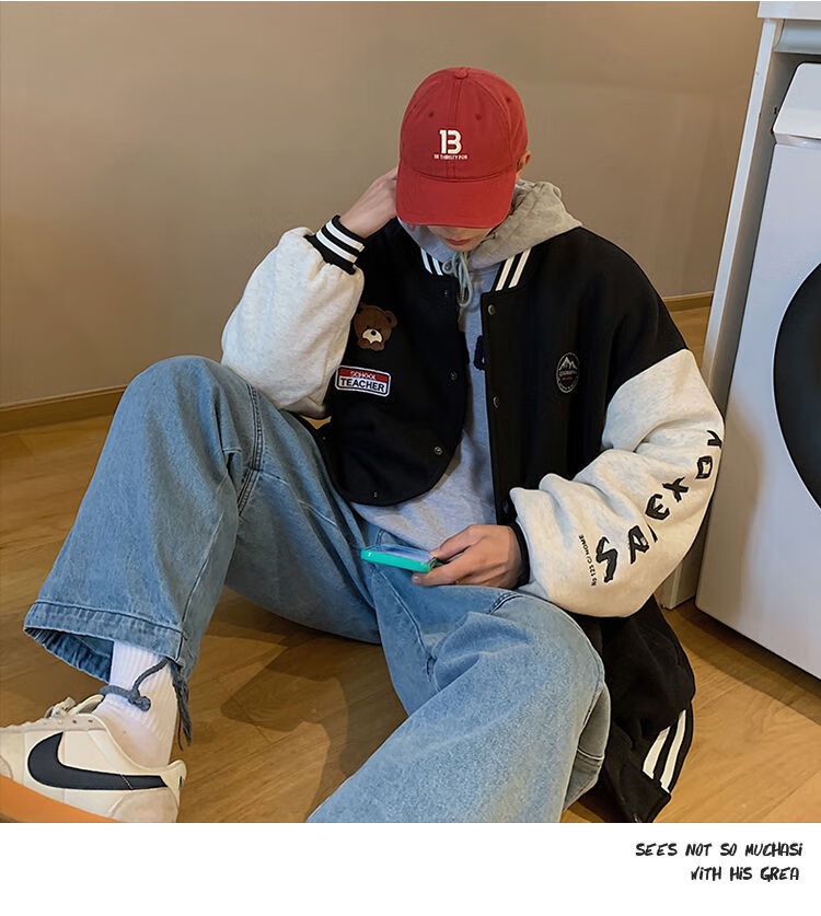 冬季夹克外套男棒球服外套男女潮流ins百搭宽松日系学生秋冬季新款