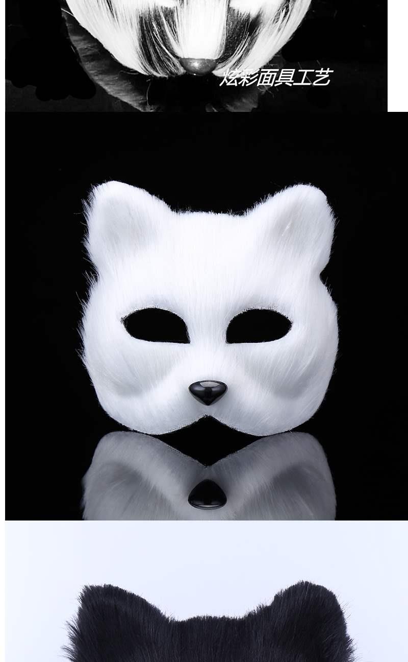 万圣节产品化妆舞会面具动物男女半脸道具猫面具万圣节聊斋小狐仙北极