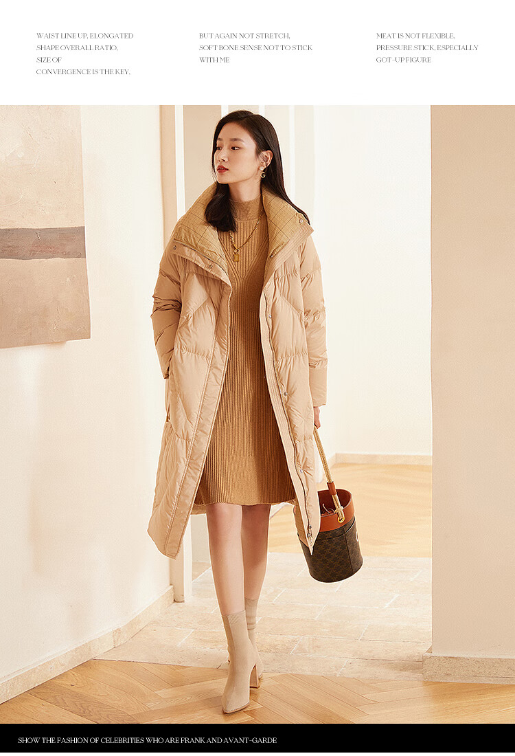 设计师系列衣香丽影2021年冬装商场同款黑色针织连衣裙女毛衣裙子卡其