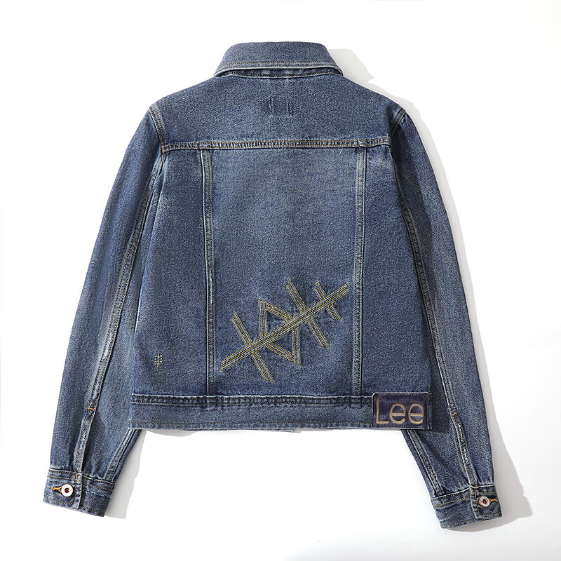 lee牛仔夹克女士22春秋新款101 刺绣外套lwt002514100201-a01271 蓝色
