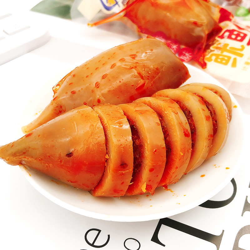 加贝鲜 鱿鱼仔 1000g 小包装香辣 烧烤味 即食夹心 海鲜肉熟食 休闲
