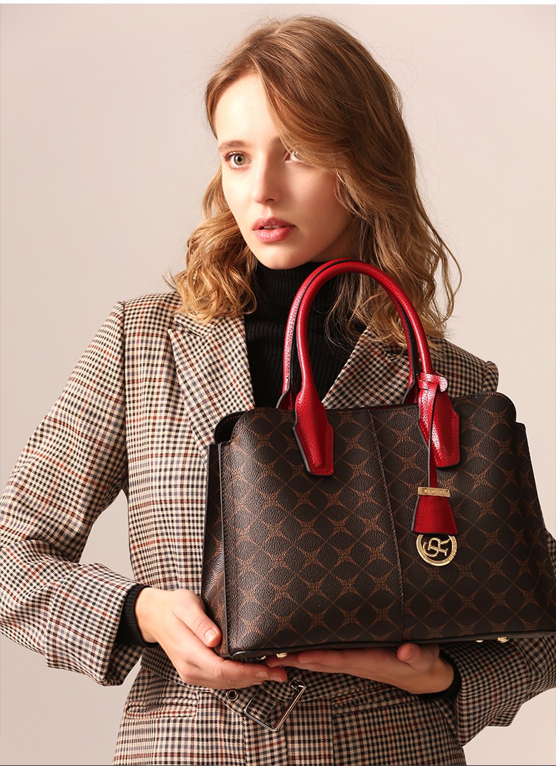 蒂阁瑞包包女2019新款时尚潮手提包洋气斜挎中年妈妈包大容量质感百搭