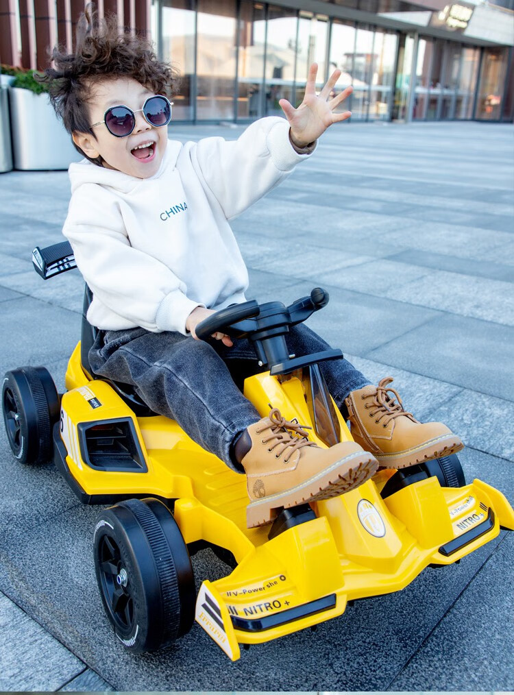 迪士尼商场同款儿童电动车卡丁车四轮汽车玩具车遥控可坐人3-6-8岁