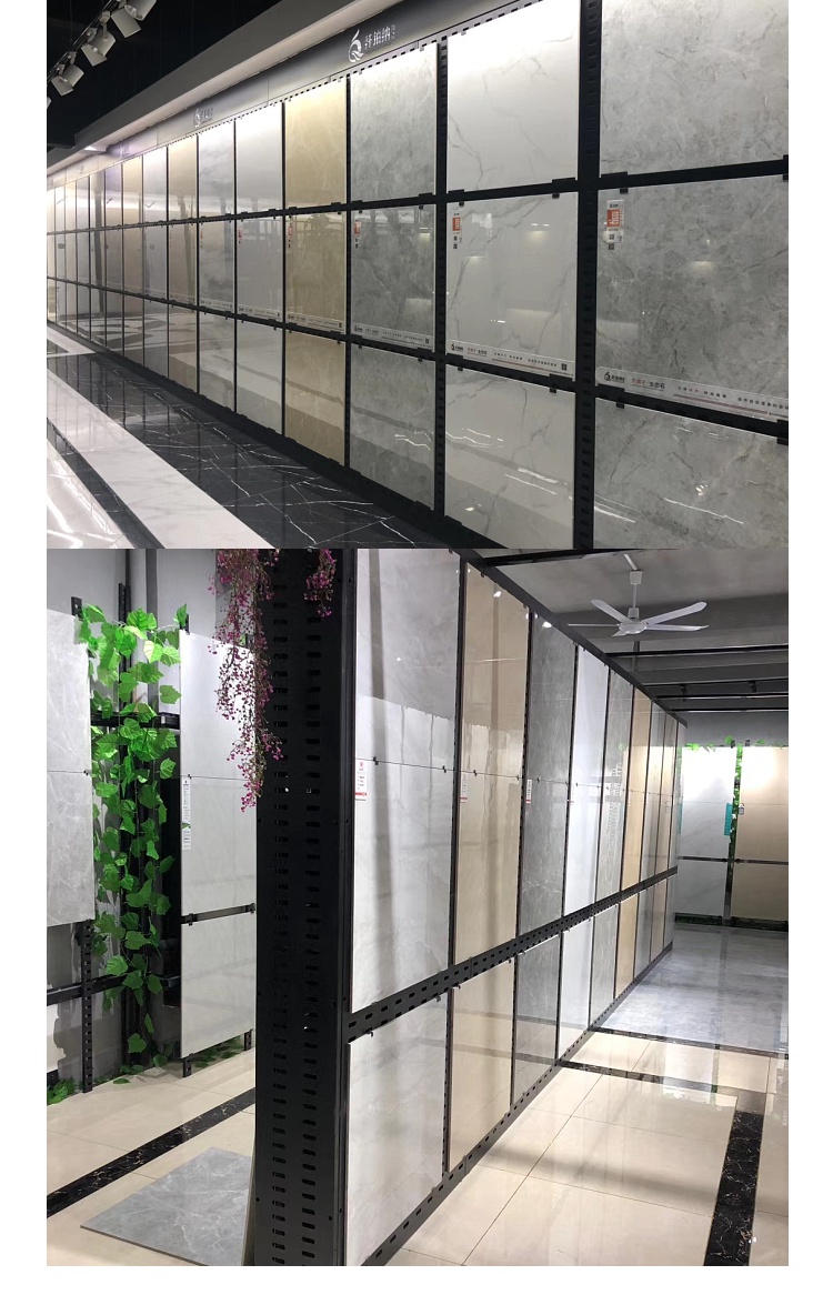 冲孔板地砖架子800洞洞板石材样品挂墙立式落地式展示架现货11426锁墙