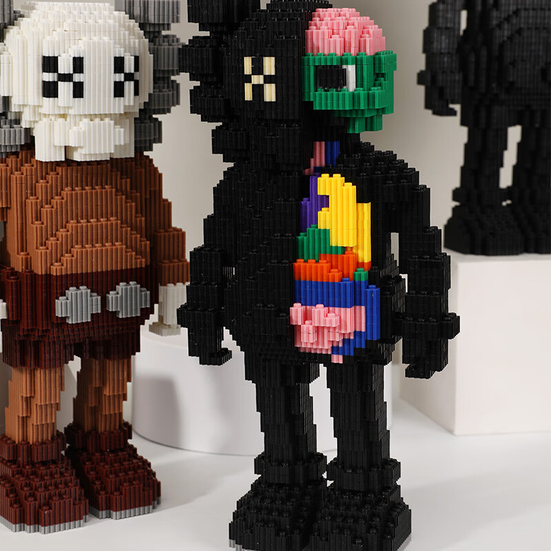 乐高巨大型成年高难度拼装积木潮牌kaws芝麻街摆件网红女孩系列
