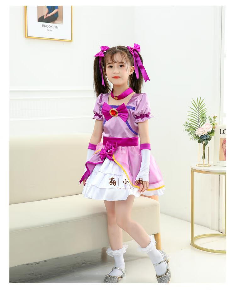 小伶魔法世界2变身裙子欧若拉公主服小玲cos套装儿童cos衣服装欧若拉