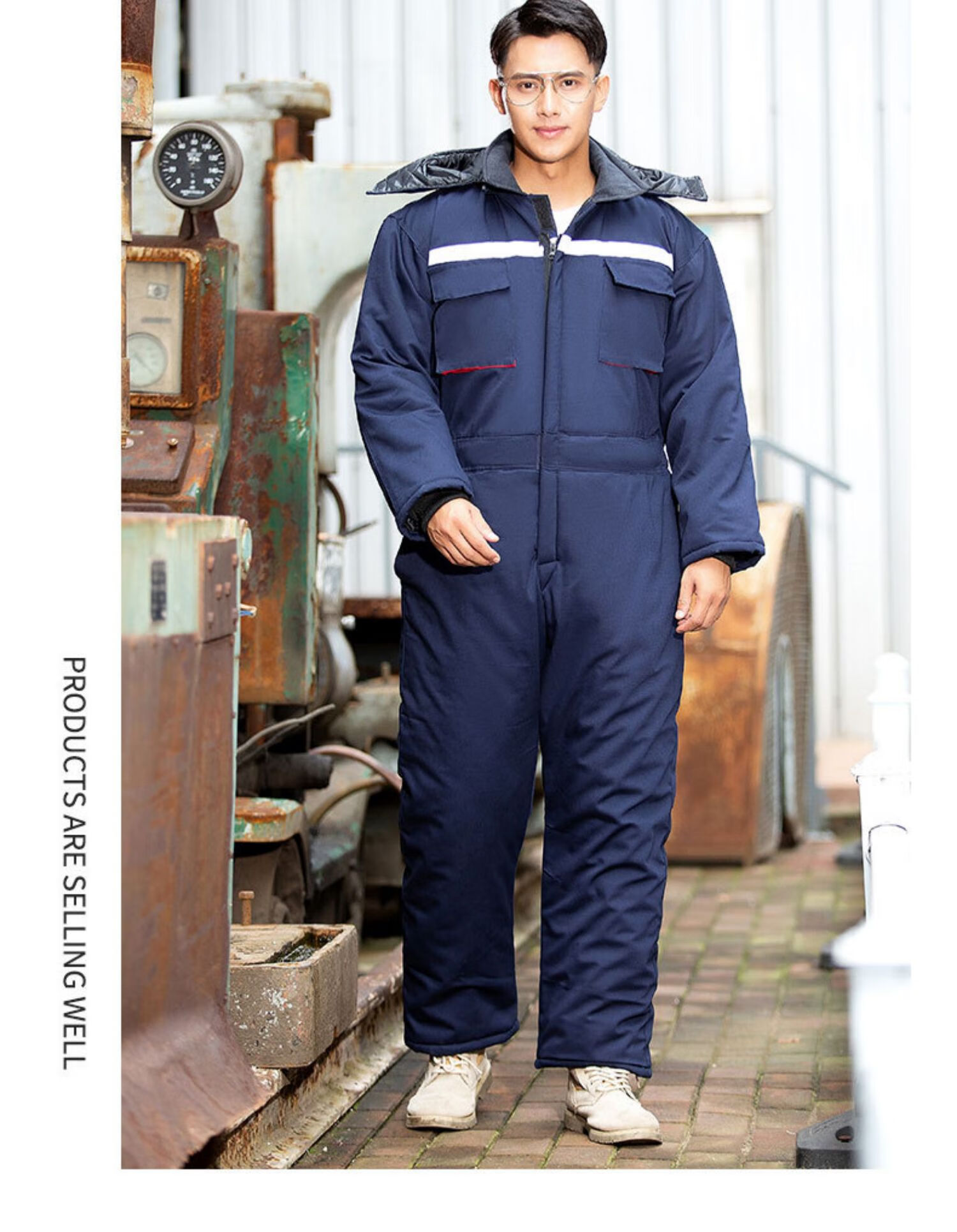冷冻库防寒服套装冬季连体长款加厚保暖棉衣冷库船衣棉袄劳保服防水