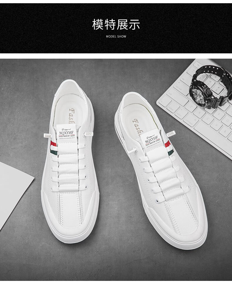 当季新品 caldicekris中国ck软牛皮小白鞋男真皮百搭潮牌男鞋2022新款