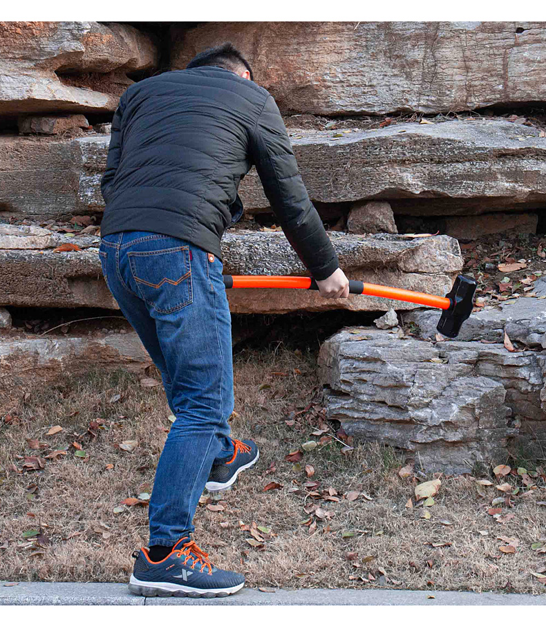 大号防震铁锤重型榔头家用防爆钢一体砸敲墙锤石头石工八角锤带把