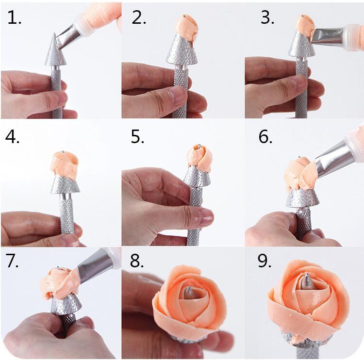 玫瑰花嘴5件套玫瑰花瓣裱花嘴雏菊花骨朵芍药花山茶花五瓣花蛋糕造型