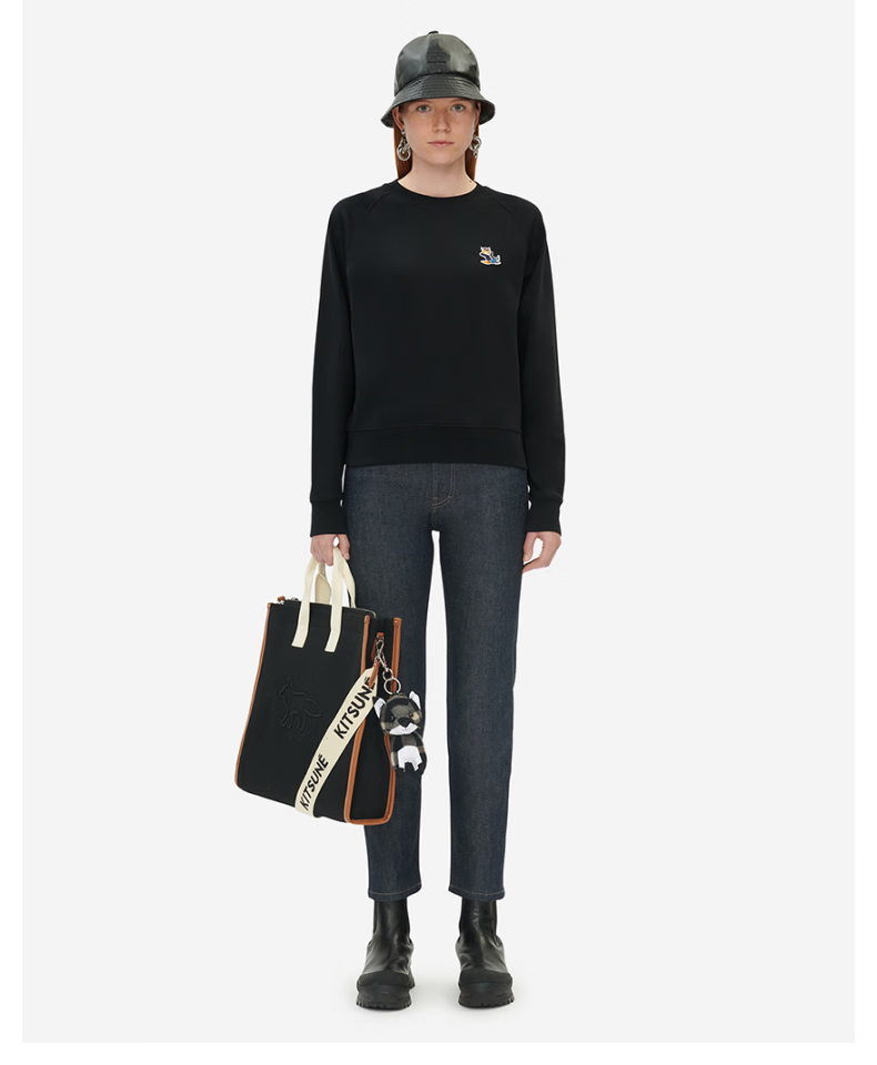 maison kitsune2022秋冬新品经典慵懒着装狐狸刺绣女士圆领卫衣 p596