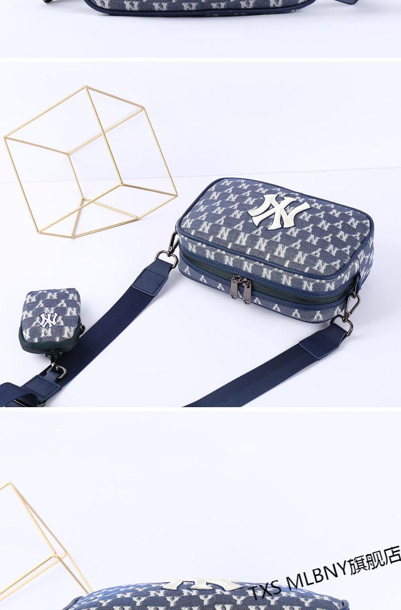txs mlb ny包包韩国单肩包男女复古老花子母相机包ny刺绣斜挎包运动