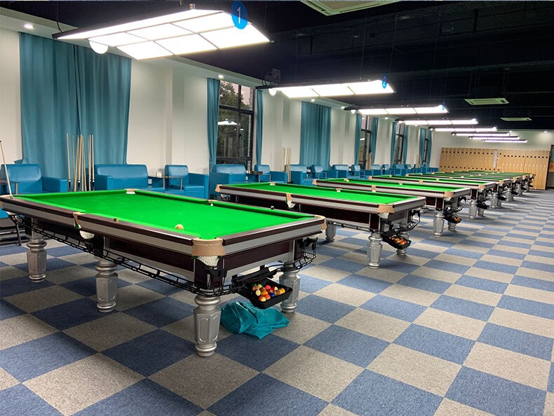 鹰皇 台球桌家用标准型大理石面成人桌球台商用球房中式黑八银腿球厅