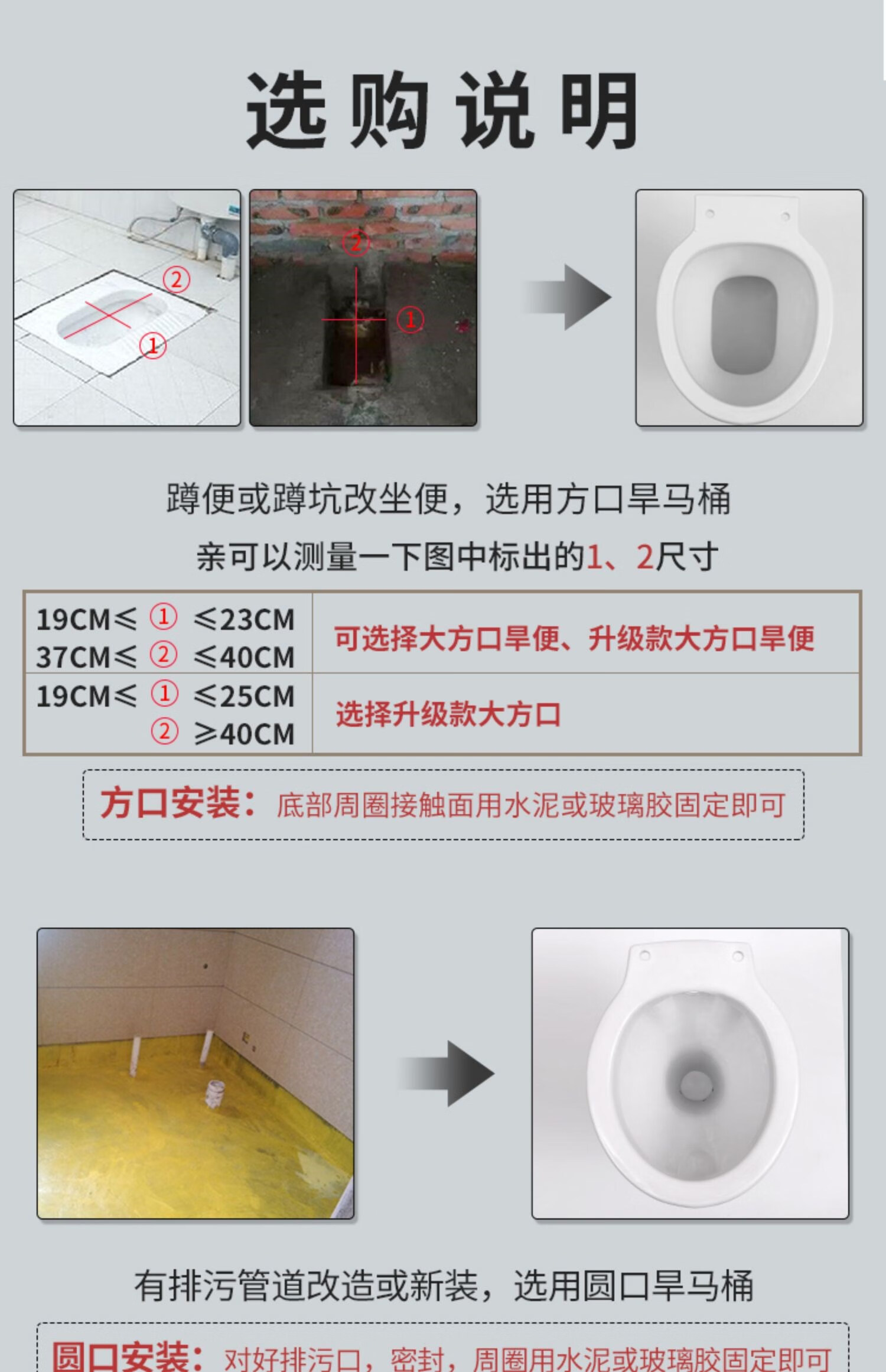 农村旱厕坐便器旱马桶 老年旱便马桶 陶瓷免冲直通式蹲便改造专用