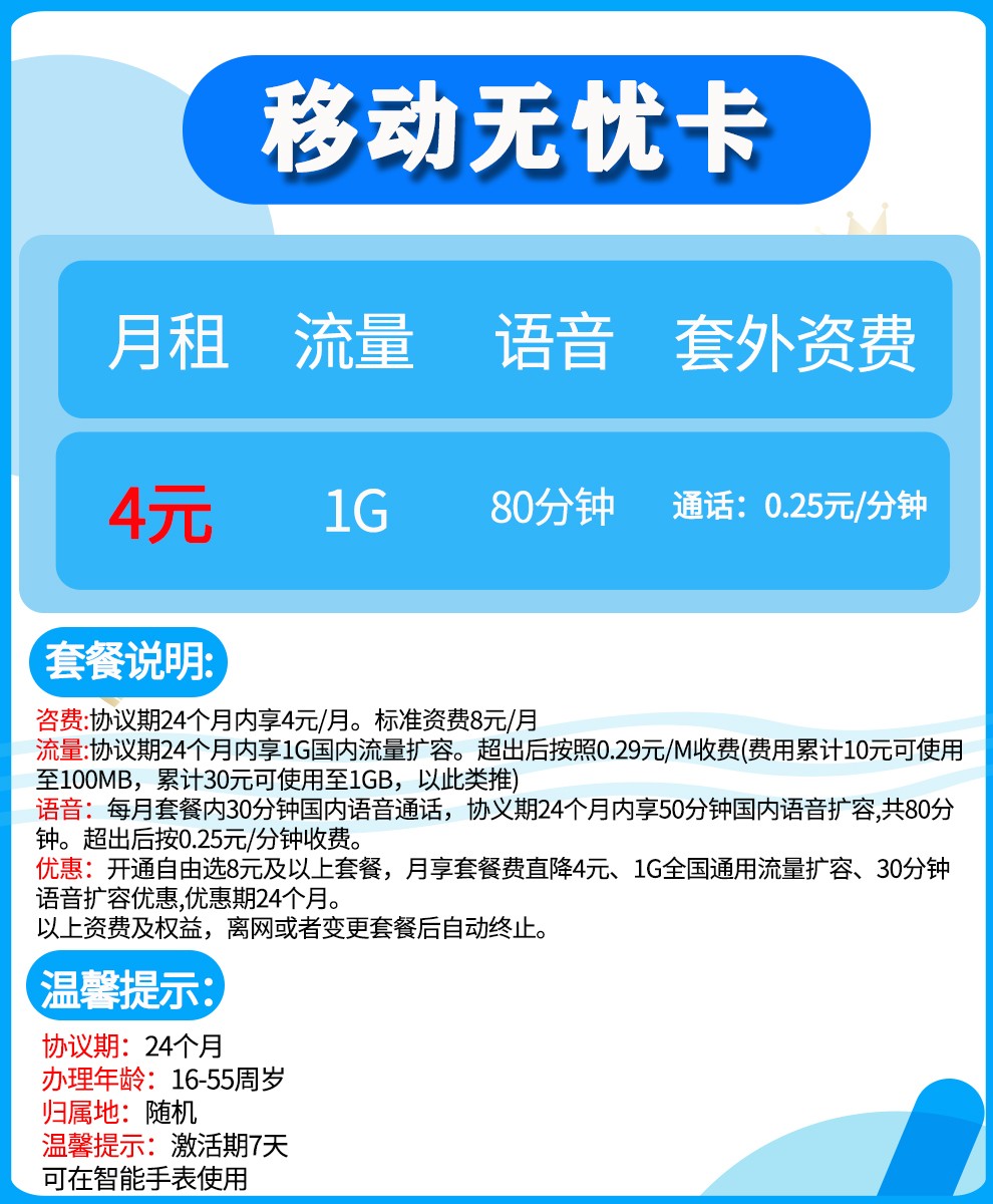 中國移動移動4g卡流量卡4g流量上網卡移動手機卡手機卡全國通用網卡