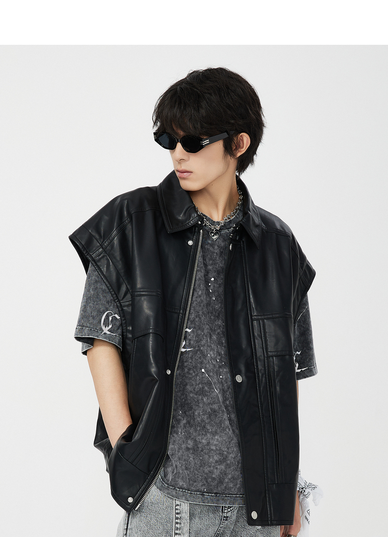 春节也发货商场同款cabbeen卡宾男装休闲马甲工装短款薄外搭潮w煤黑色