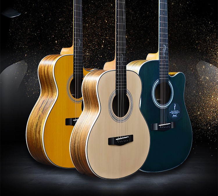 brook 布鲁克v12吉他初学入门电箱哑光胡桃木单板民谣吉他木吉他 v12g