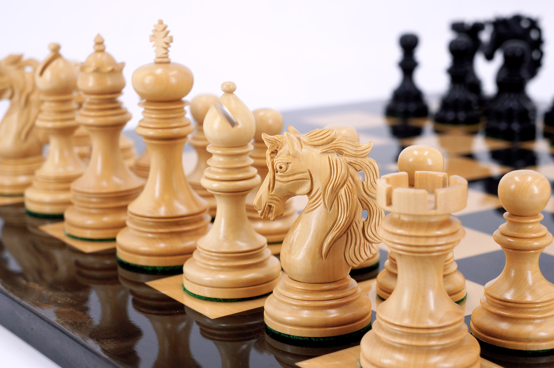 candice 康堤斯进口高档手工实木红木比赛用专业国际象棋 仅棋子