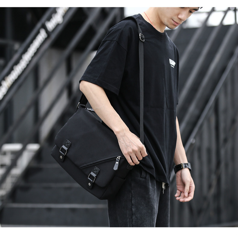 morstars香港潮牌韩版休闲单肩包男时尚潮流斜挎包青年街头斜挎背包