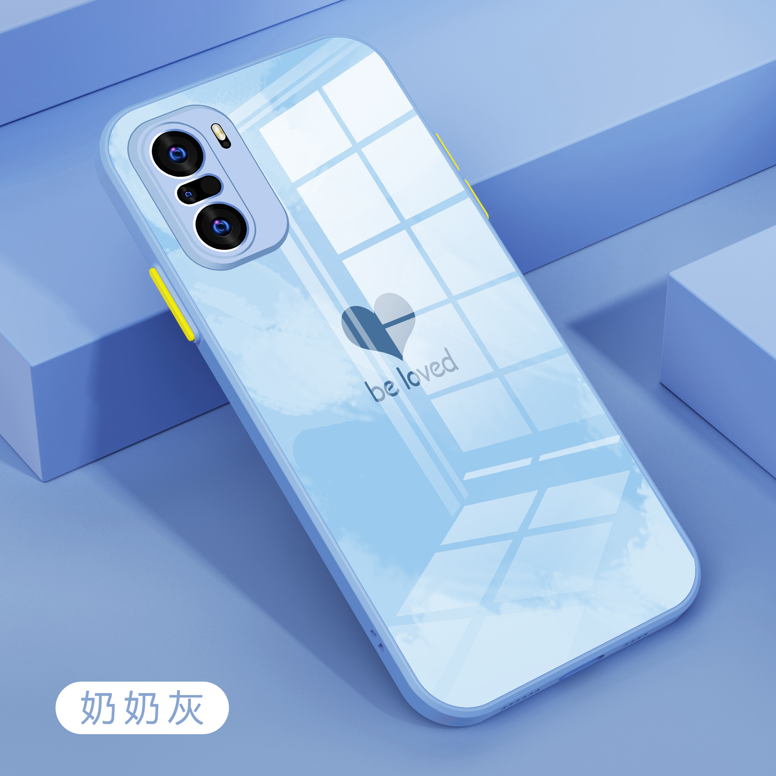 驻季红米k40手机壳高级液态硅胶渐变玻璃红米k40pro全包镜头红米k40