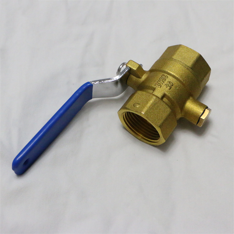 amico宁波埃美柯测温球阀229黄铜加厚温度表传感器侧温度手动球阀阀门