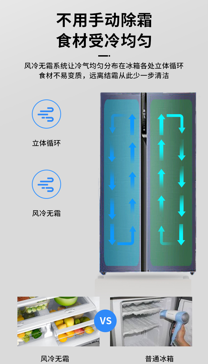 海尔冰箱 601升双变频一级能效风冷无霜对开门 bcd-601wghss5eb1u1 晶
