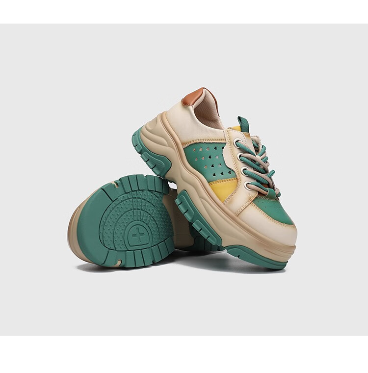 m60潮人潮牌女鞋跑步鞋商场同款老爹鞋缓震增高透气厚底休闲运动鞋卡