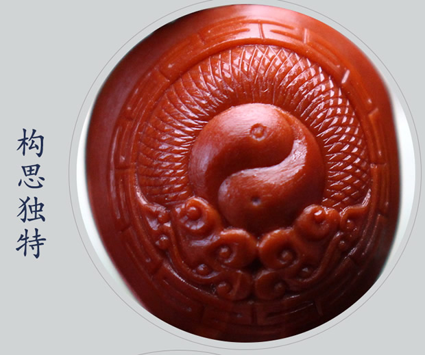 艾美福四象八卦橄榄核手串核雕苏工名家纯手工雕刻浮雕短圆大籽铁核