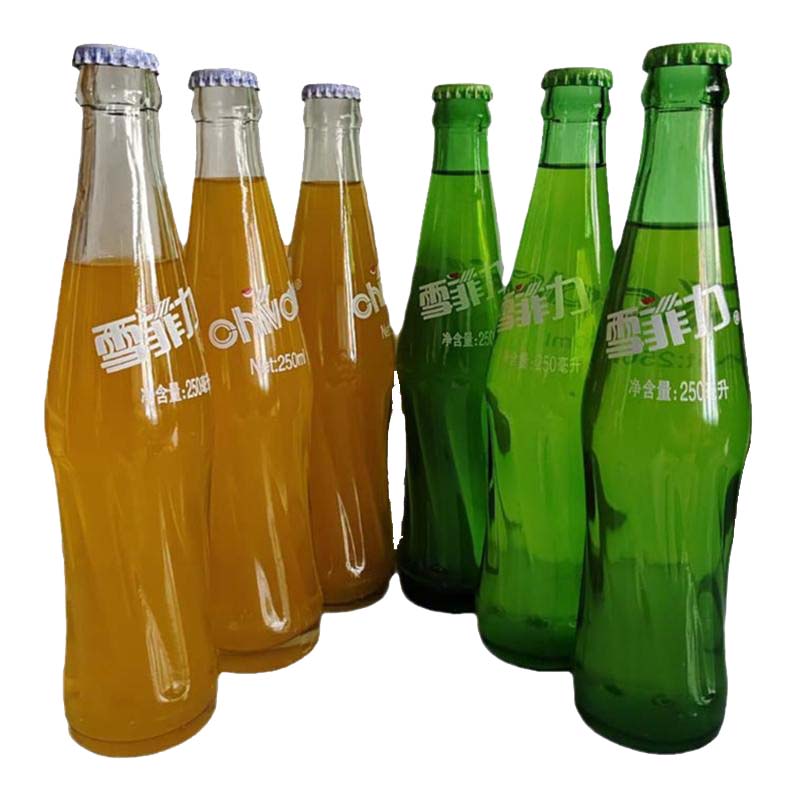晨臻 雪菲力玻璃瓶 齐齐哈尔雪菲力汽水玻璃瓶菠萝味橙味饮料老式大