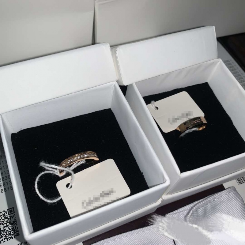 满天星玫瑰金普通包装 5号品牌: 卡汐沐 商品名称:小ck新情侣戒指一对