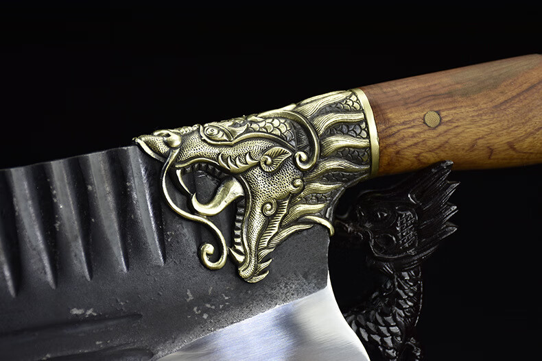 楚家刀龙泉市手工锻打家用商用斩骨刀斧头剁骨大砍骨刀加厚排骨刀厨房