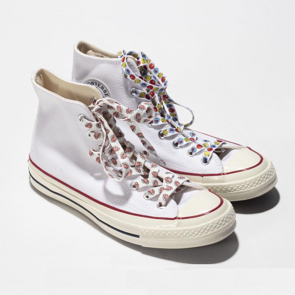 定制图案鞋带个性百搭帆布鞋潮流可爱情侣鞋带 白灰kaws鞋带1对/2根