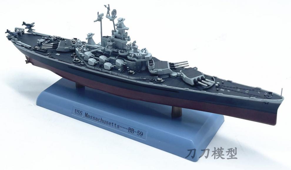 俾斯麥戰列艦模型 二戰密蘇里衣阿華北卡南達戰艦世界模型免膠分色