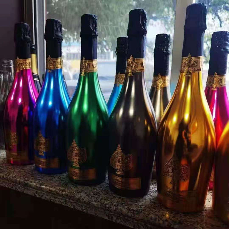 黑桃a起泡酒750ml酒吧神龙套香槟果味夜场酒吧 土豪哑光黑色1只