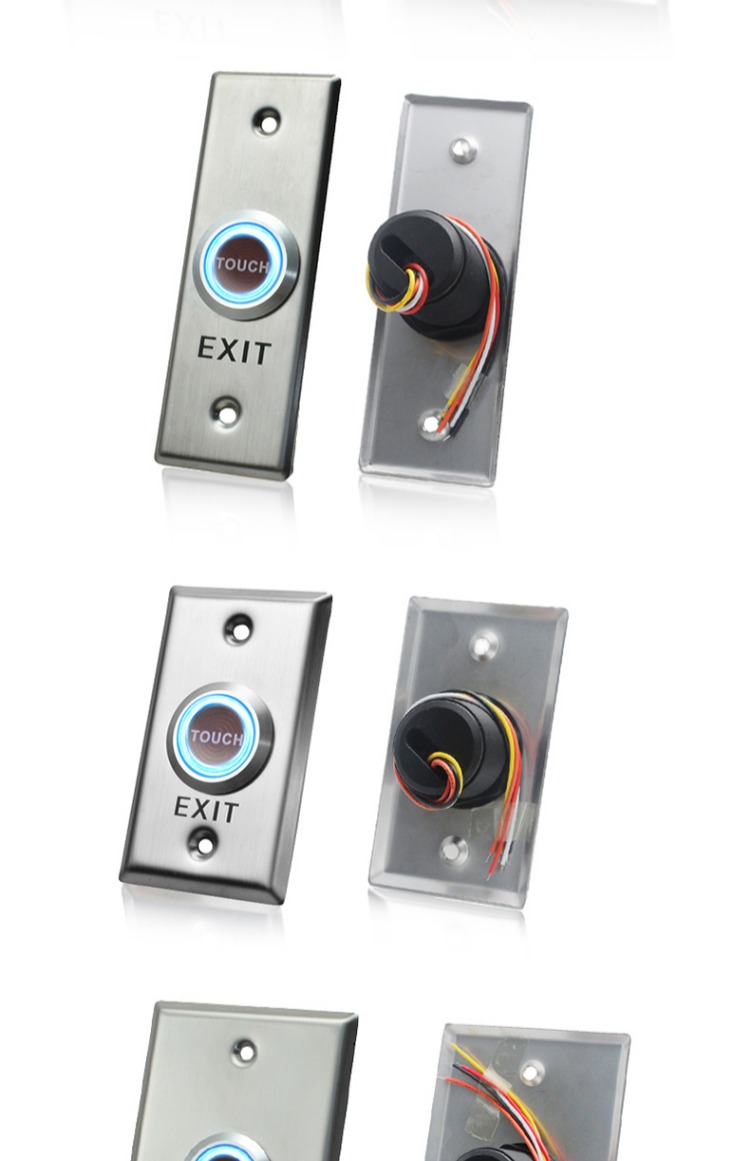 红外感应开关自动复位出门按钮不锈钢面板开门按钮86型门禁开关snt