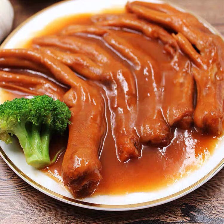 焓熠鲍汁扣掌 750g 鲍汁浓郁鸭掌花菇鹅掌酒店卤菜爽口半成品 1包