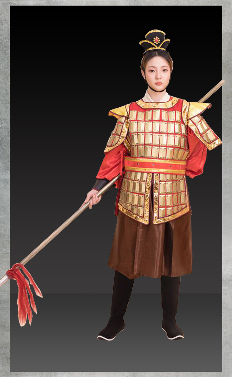 铠甲古代将盔甲可穿赵子龙盔甲古装将演出服真人铠甲服装黑色披风均码