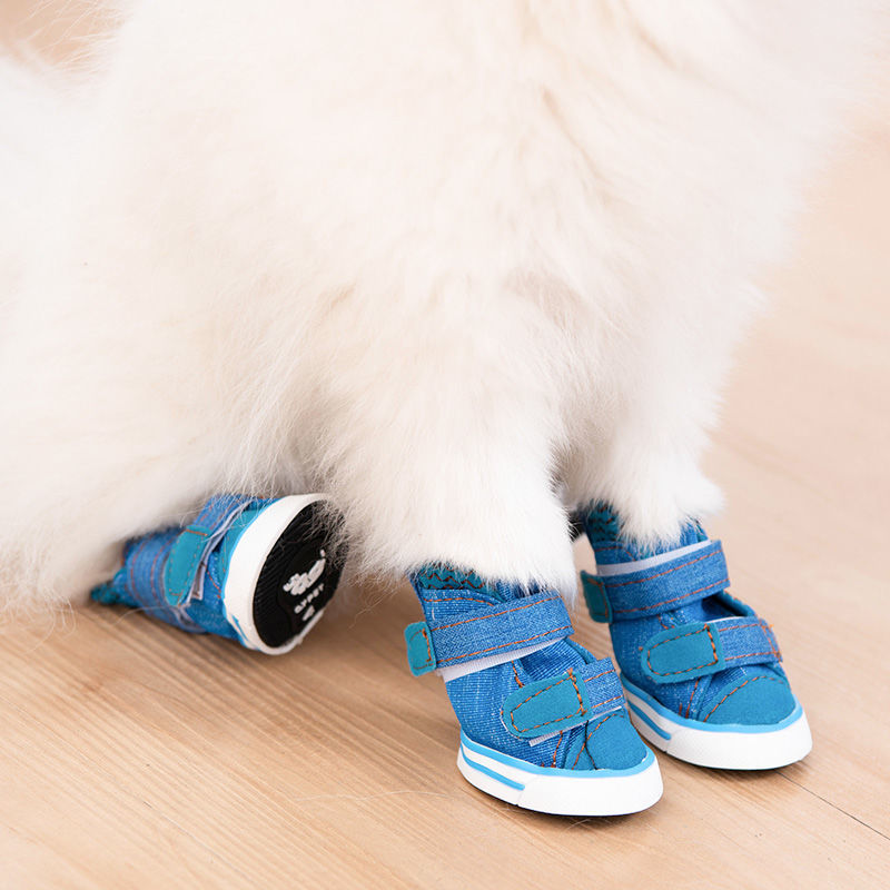 小郎人狗狗鞋子春夏季帆布鞋泰迪 比熊柯基中小型犬狗鞋子猫咪防抓脚