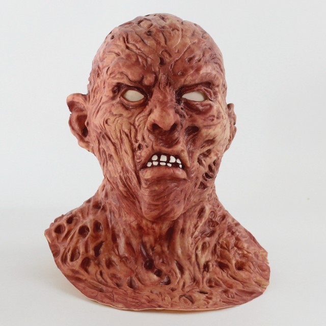新n款弗莱迪面具cos僵丧尸头套恐怖生化丧尸杰森鬼面具道具 吃人头