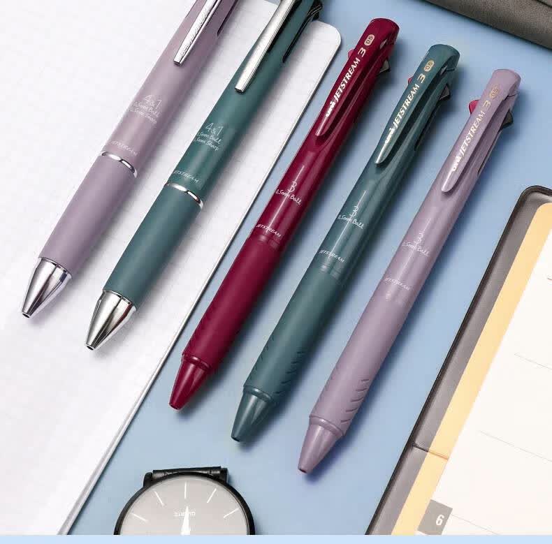 uni日本uni三菱多功能圆珠笔3合1模块笔4合1按压式自动笔学生用油性笔