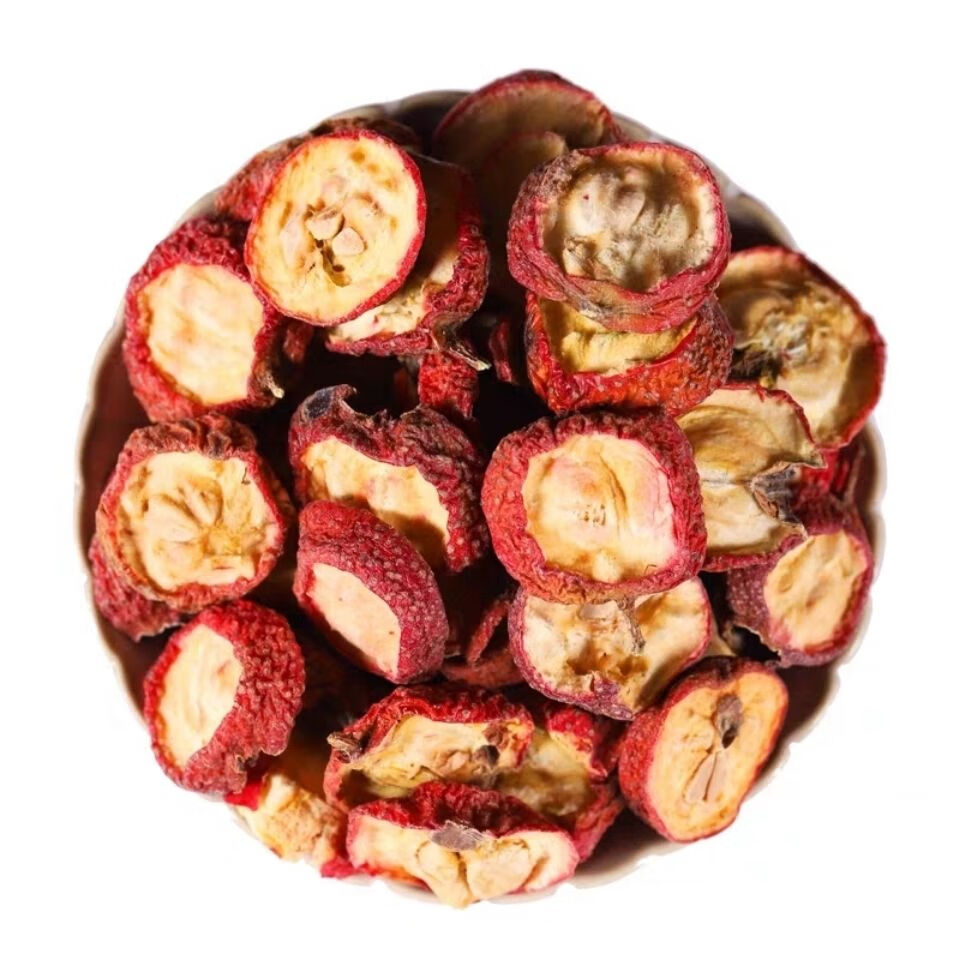 中药材山楂干生山楂泡茶水有核山楂干干山楂片散装 1000克 山楂片