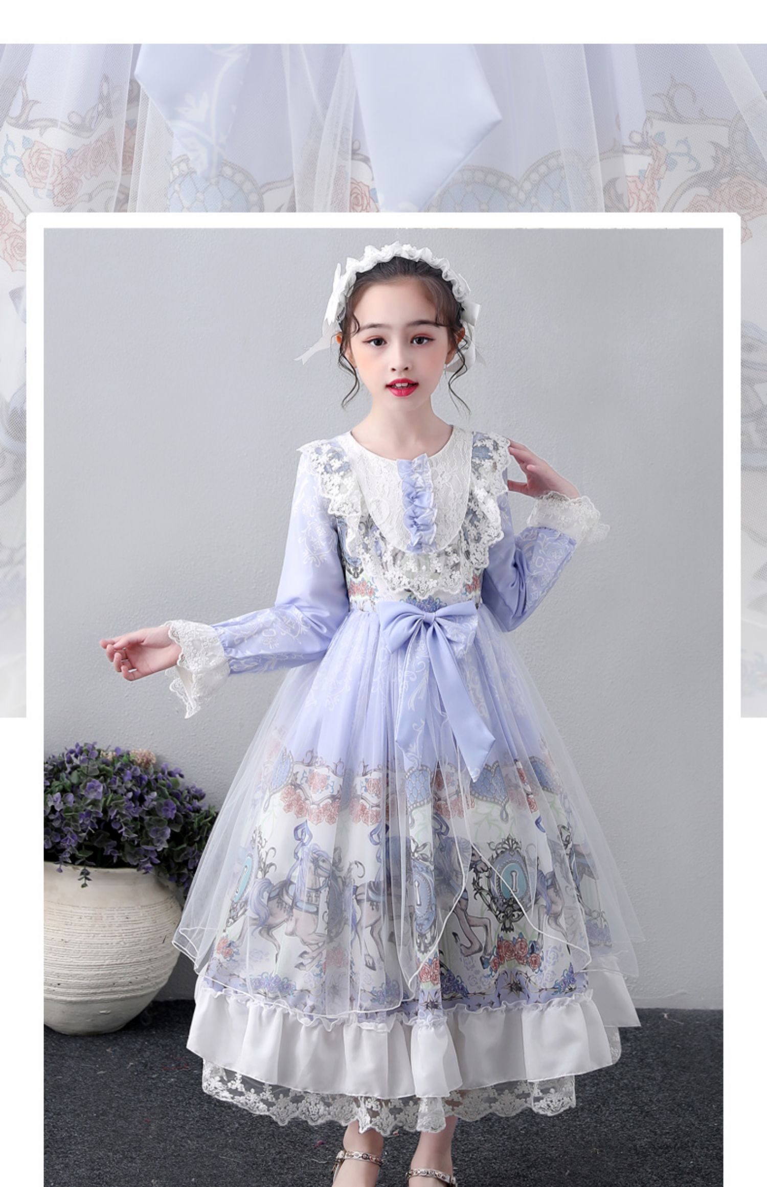 女童洛丽塔中大童春秋连衣裙童装洋装ita公主裙儿童萝莉塔裙子la2005