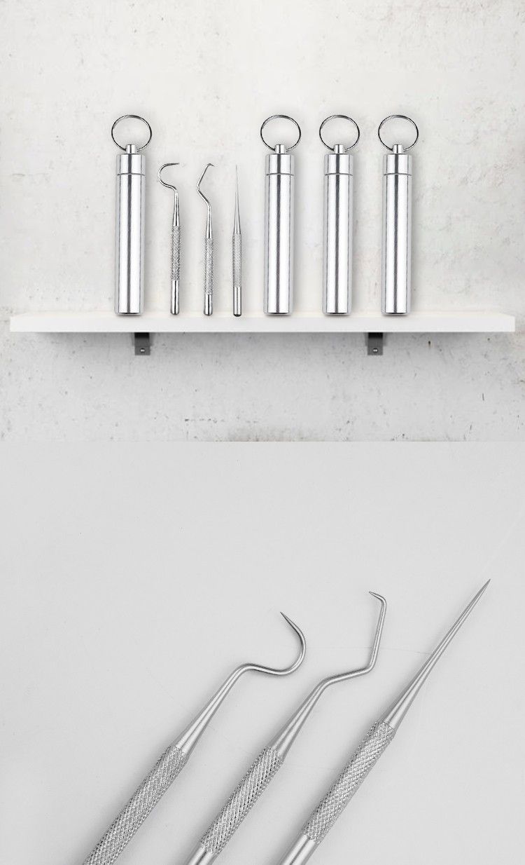 304不锈钢牙签随身便携剔牙工具金属剔牙口腔护理工具便携式牙齿304