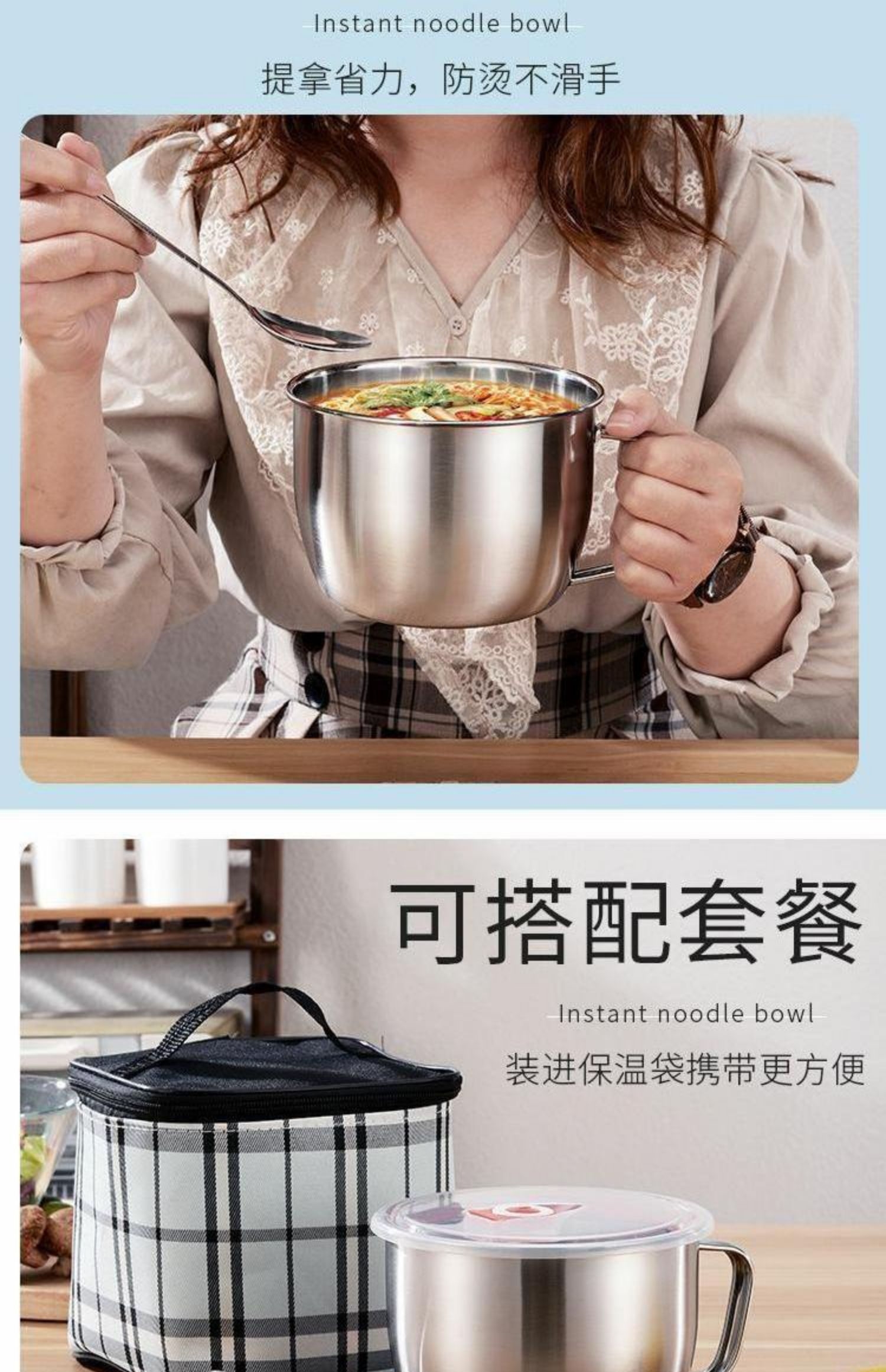 铁饭盒不锈钢饭盒上班族快餐杯铁餐盒便当盒大容量男生饭缸大号圆形带