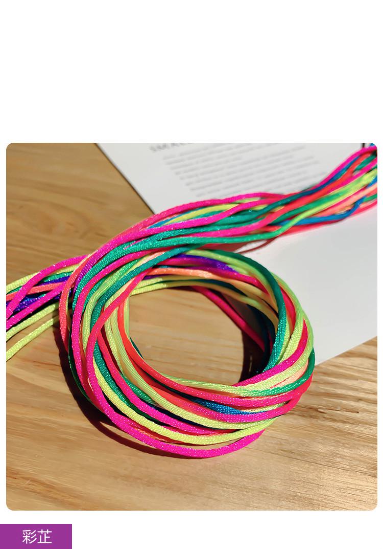 彩芷编发彩绳扎头发女脏辫发绳绑发七彩色发带头绳头饰儿童彩带1细款