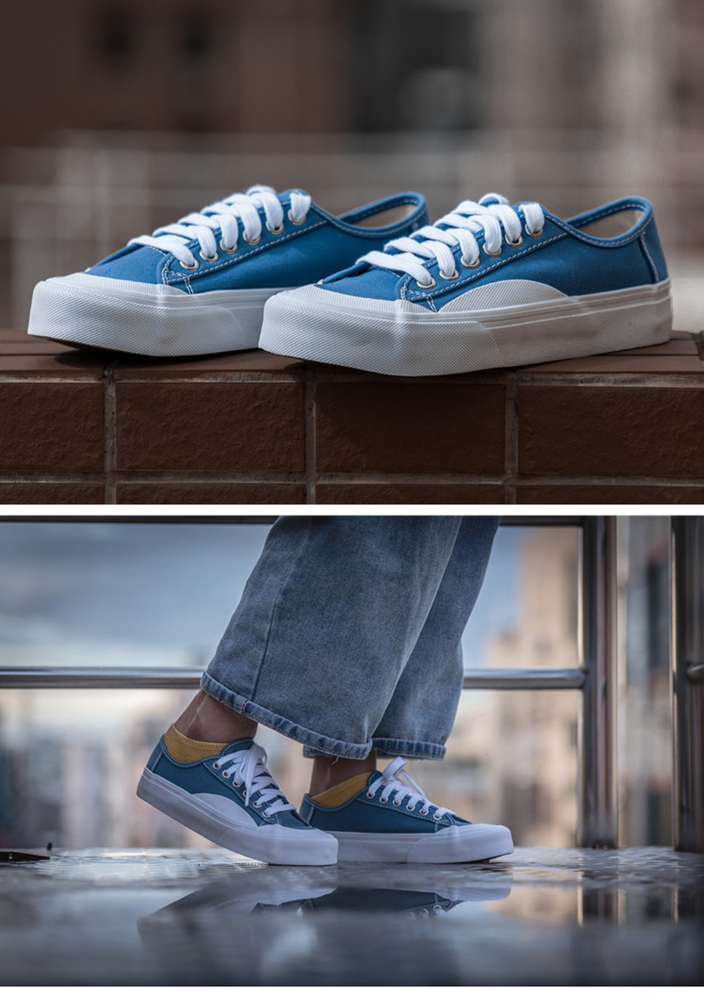 极路客夏季男女学生狗镇蓝纯白帆布低帮透气滑板鞋百搭diy小白鞋落叶