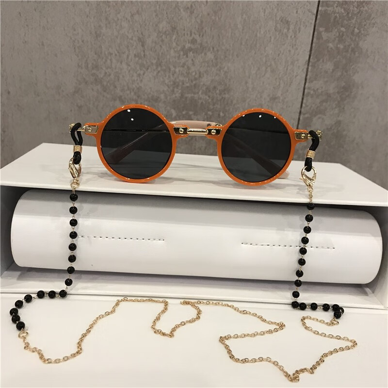 框眼镜儿童太阳镜男女童小巧女孩眼镜男孩墨镜潮宝宝紫色83130小圆框